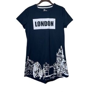 Love to Lounge Cotton Pull Over London Sleep Shirt Pajama Night Gown XS